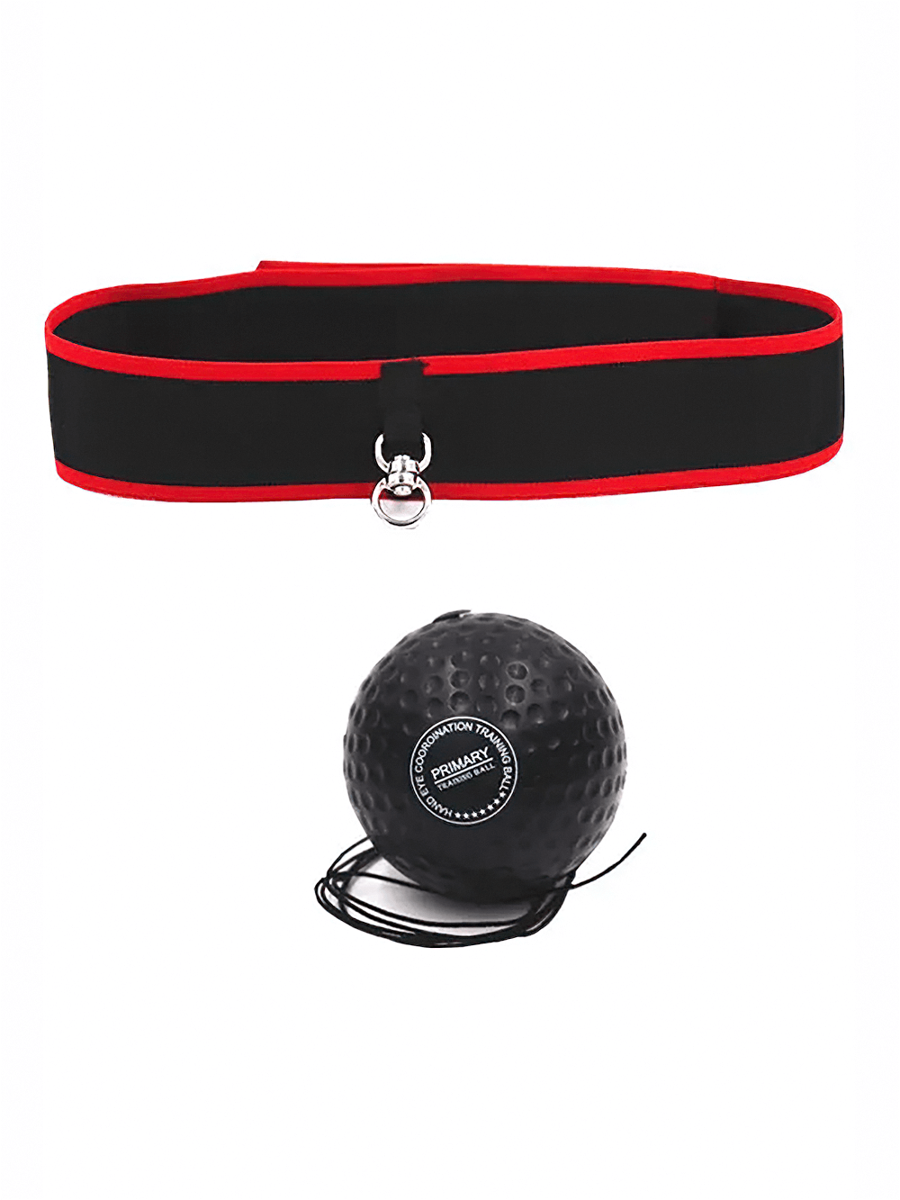 Boxing reaction ball with adjustable headband for combat training and reflex improvement, ideal for boxers and martial artists.