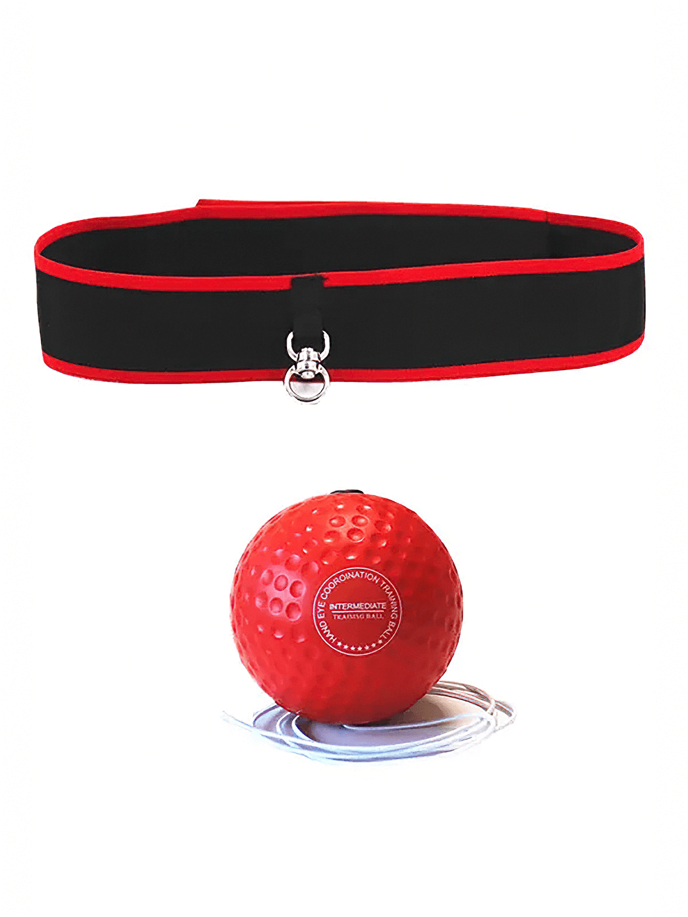 Boxing reaction ball with adjustable headband for combat training, improving speed and focus, suitable for beginners and pros.
