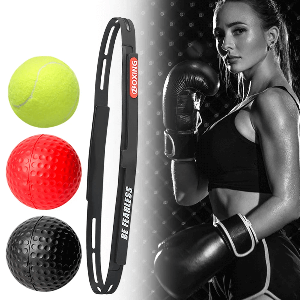Boxing Reflex Ball Set with Adjustable 'Be Fearless' Headband and 3 Punch Balls for Speed and Reflex Training - SF3150