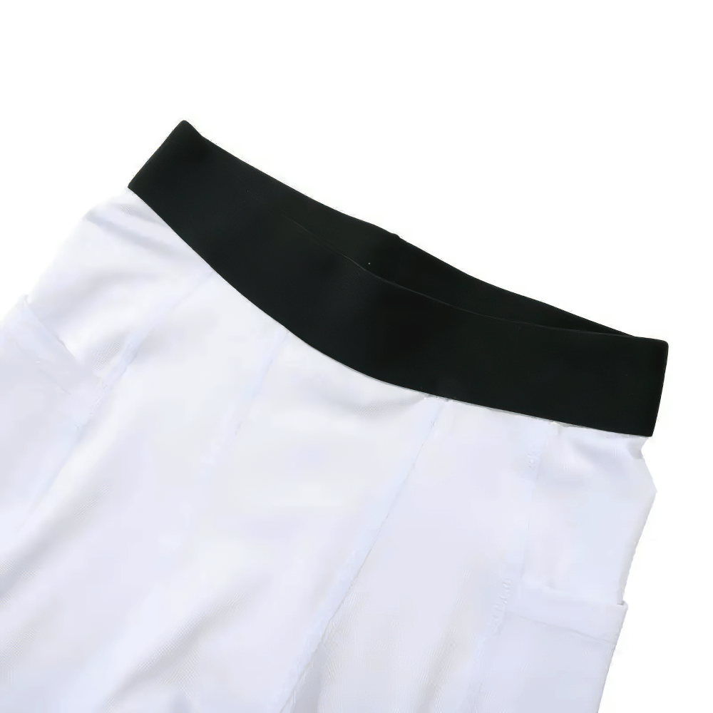 Boys Athletic Base Layer Tights for Training - SF3759 with stretch waistband in white and black design