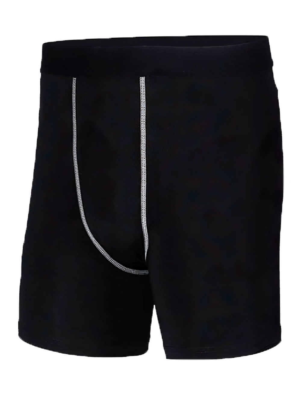 Boys Athletic Compression Shorts for Gym and Sports - SF3751, black polyester spandex blend with elastic waistband for activewear