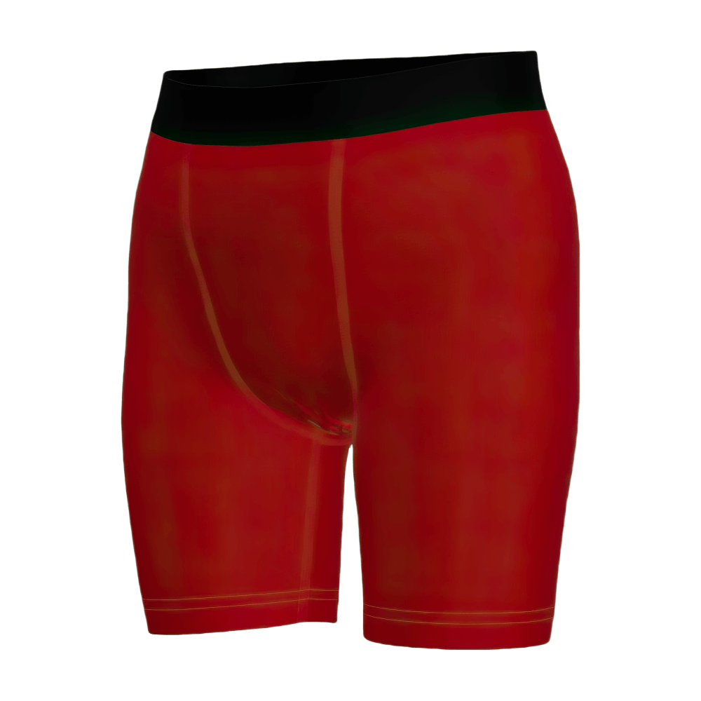 Boys Athletic Compression Shorts for Gym and Sports - SF3751 in red color showcasing stretchy and breathable fabric.