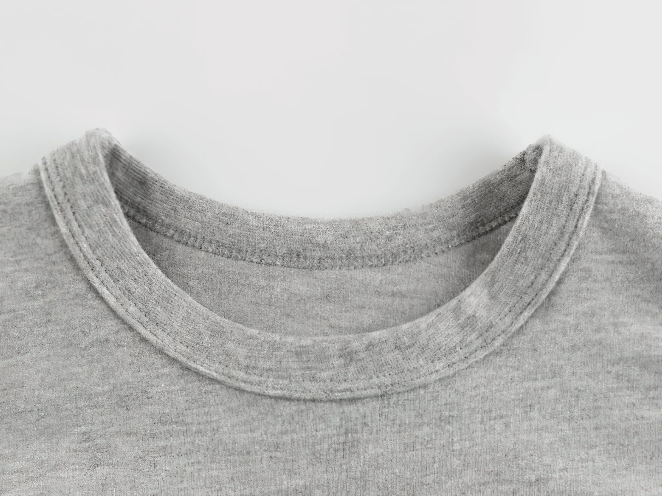 Gray Boys Cotton Long-Sleeved Top with Letter Print - SF3608, close-up of crewneck with soft cotton fabric, ideal for kids' casual wear.