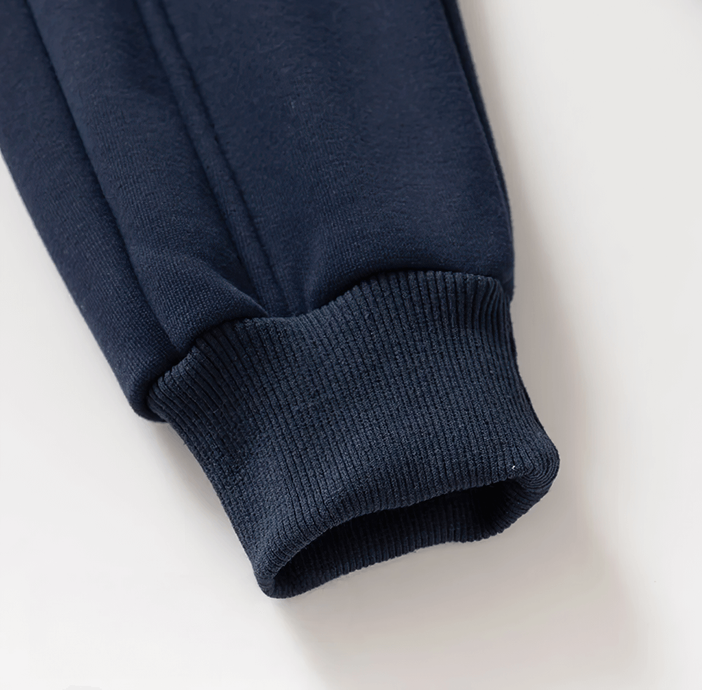 Close-up of Boys Fleece Lined Sport Jogger Pants with Cuffs - SF3912 showing the ankle-length cuff detail.