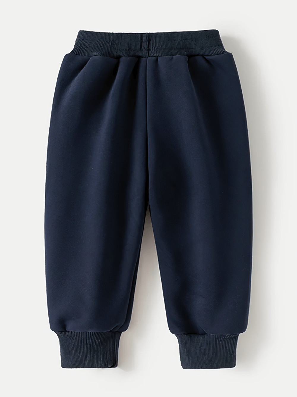 Boys Fleece Lined Sport Jogger Pants with Cuffs - SF3912 featuring elastic waist, ankle cuffs, and side pockets.