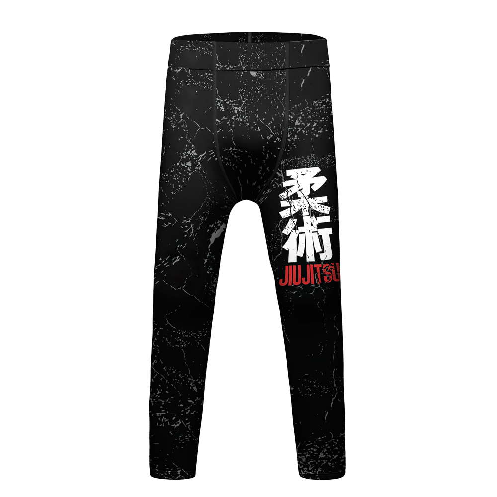 Boys Graphic Sport Compression Running Leggings - SF3864 with bold graphics for active sports and fitness in durable polyester.