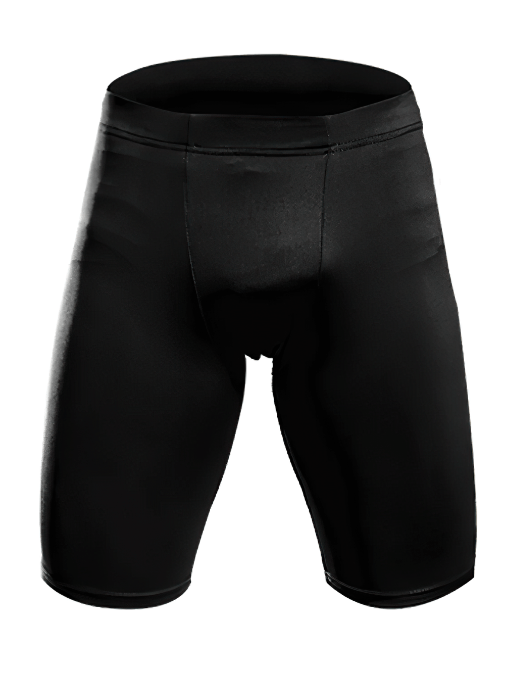 Boys Running Shorts with Stretchy Waistband - SF3781, sleek black activewear, polyester-spandex blend for sports and casual wear