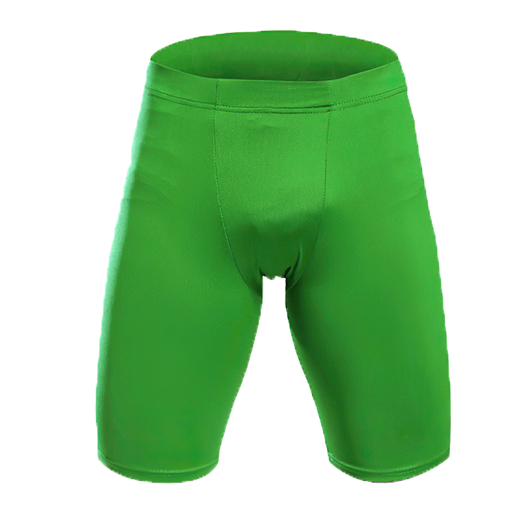 Boys Running Shorts with Stretchy Waistband - SF3781 in vibrant green, showcasing durable and flexible material ideal for active sports.