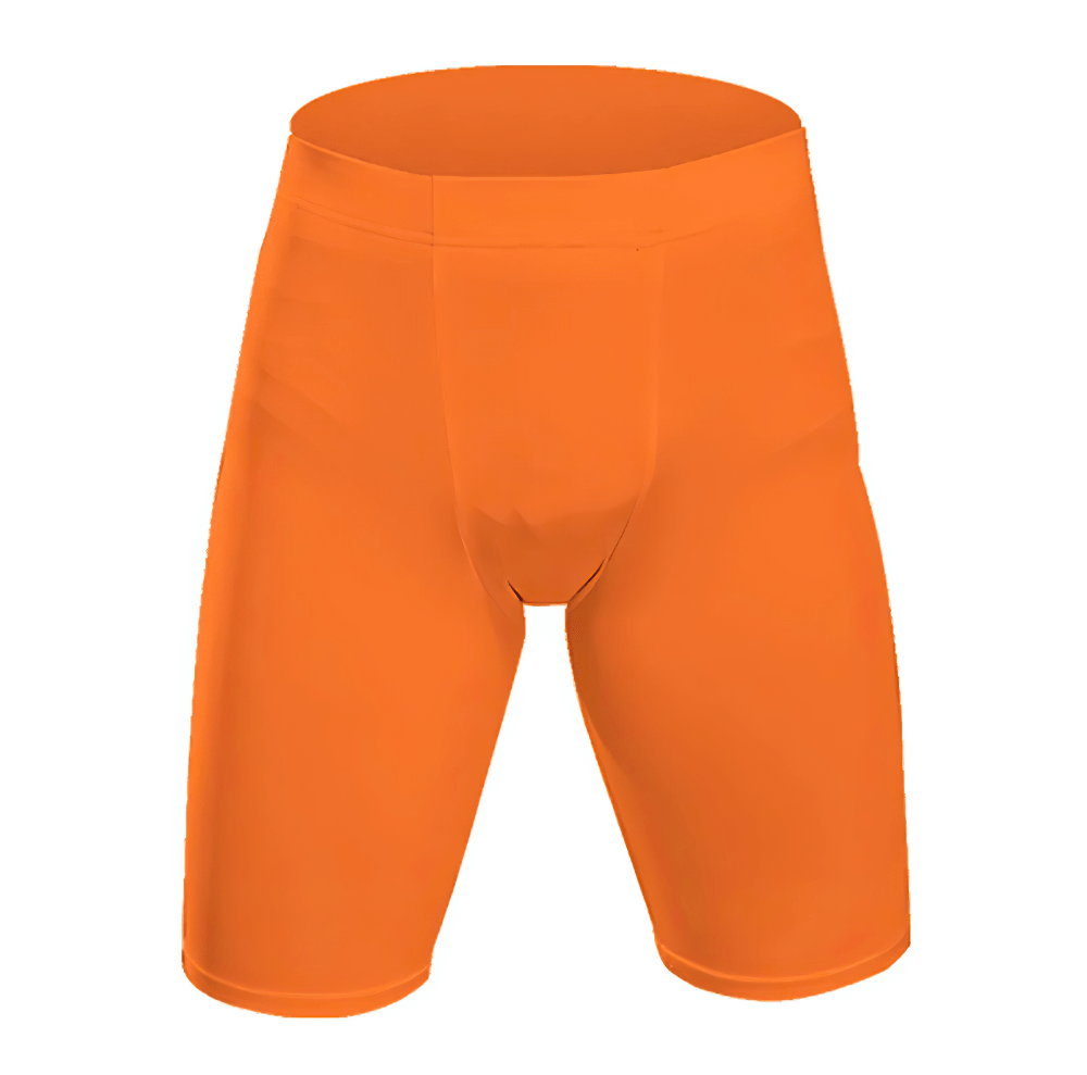 Bright orange Boys Running Shorts with Stretchy Waistband - SF3781, perfect for sports with a comfortable and snug fit.