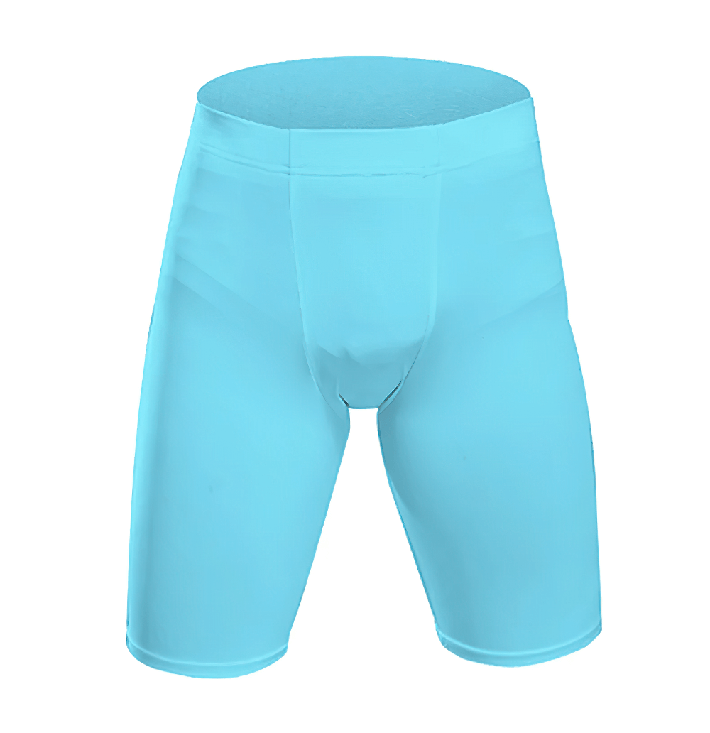 Boys Running Shorts with Stretchy Waistband - SF3781 in bright blue, high-waisted design ideal for sports and casual wear