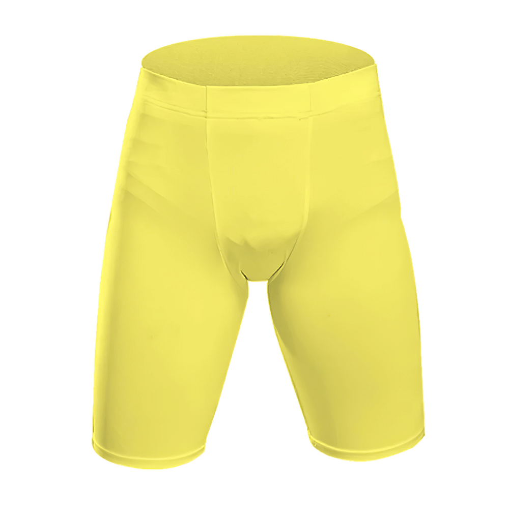 Boys Running Shorts with Stretchy Waistband - SF3781 in bright yellow, showcasing durable and stretchy fabric for sports and activewear.