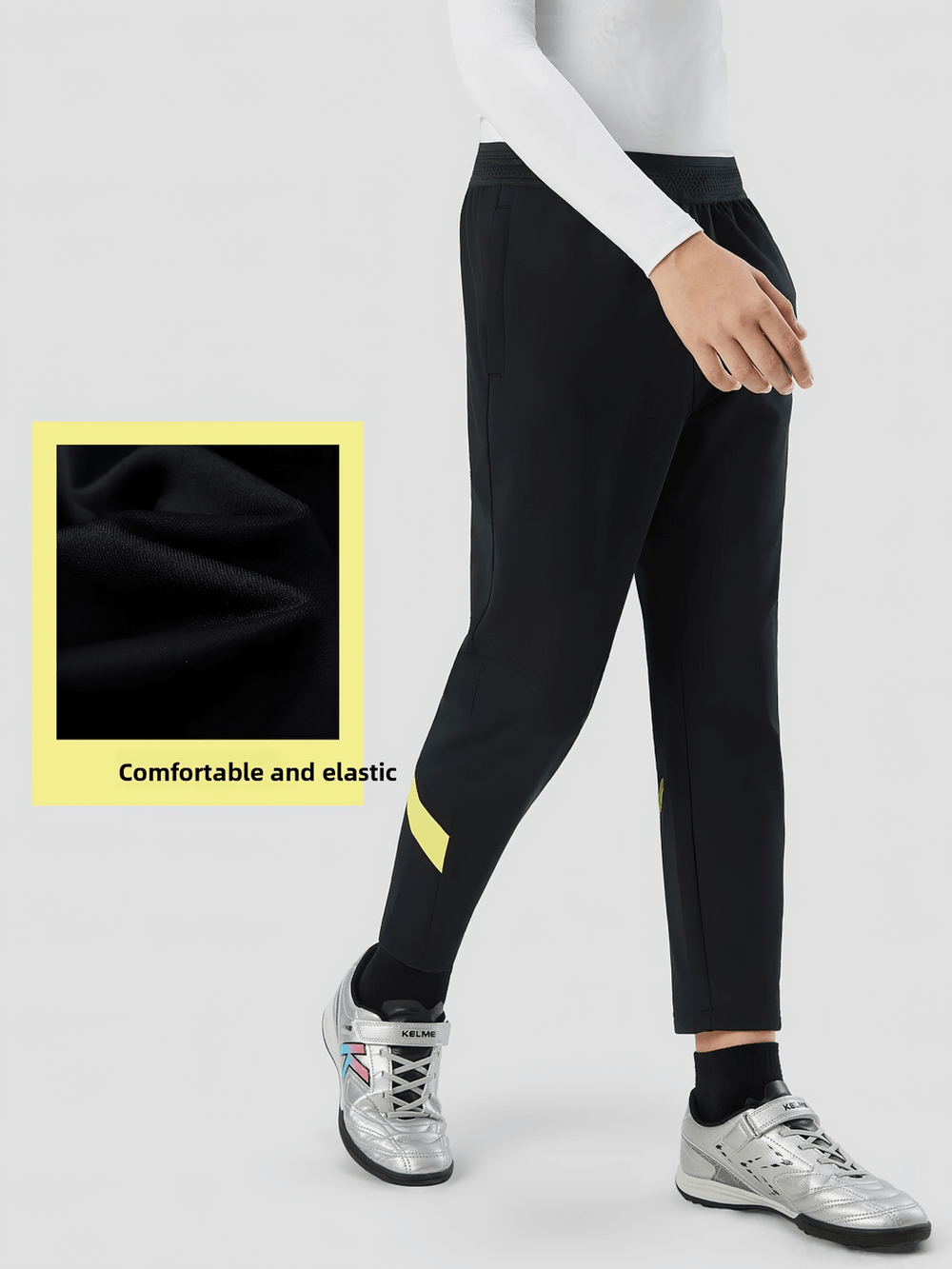 Boys Thermal Training Pants with Elastic Waist - SF3662, fleece-lined sports pants showcasing comfort and style, ideal for active kids.