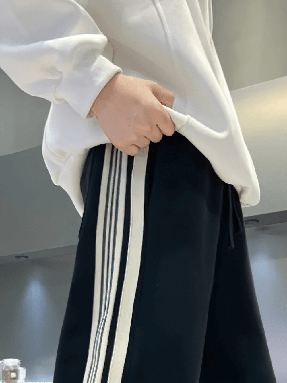 Boys Trendy Sport Pants with Stripes - SF3705, featuring breathable wide-leg design and elastic waistband for style and comfort.