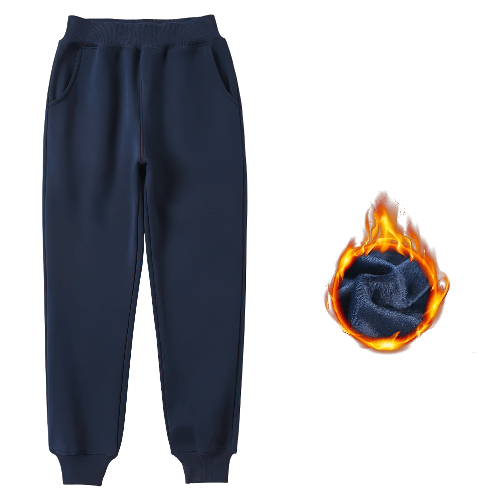 Boys Warm Jogger Sweatpants with Elastic Waist - SF3693, perfect for active kids, featuring soft fleece for warmth and comfort.
