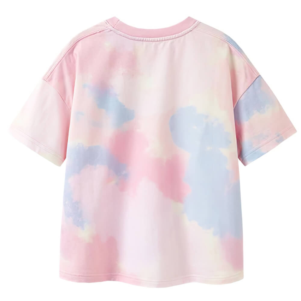 Breathable Cotton Tie-Dye Tee for Boys and Girls - SF3683, colorful short sleeve shirt for kids' summer style and play
