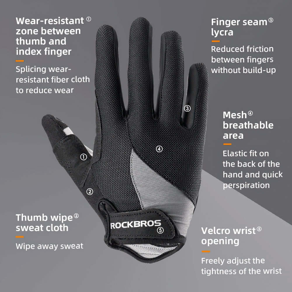 Breathable Cycling Gloves with Shock Absorption - SF2623