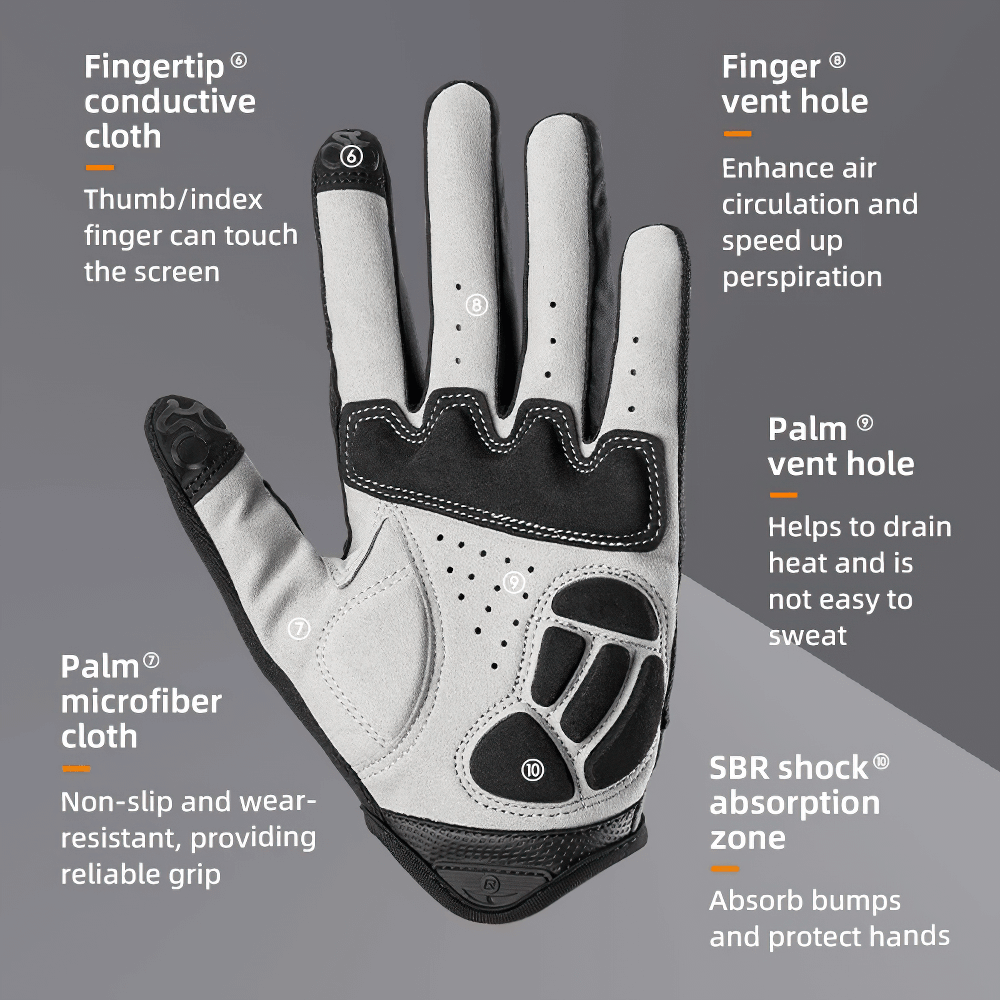 Breathable Cycling Gloves with Shock Absorption - SF2623