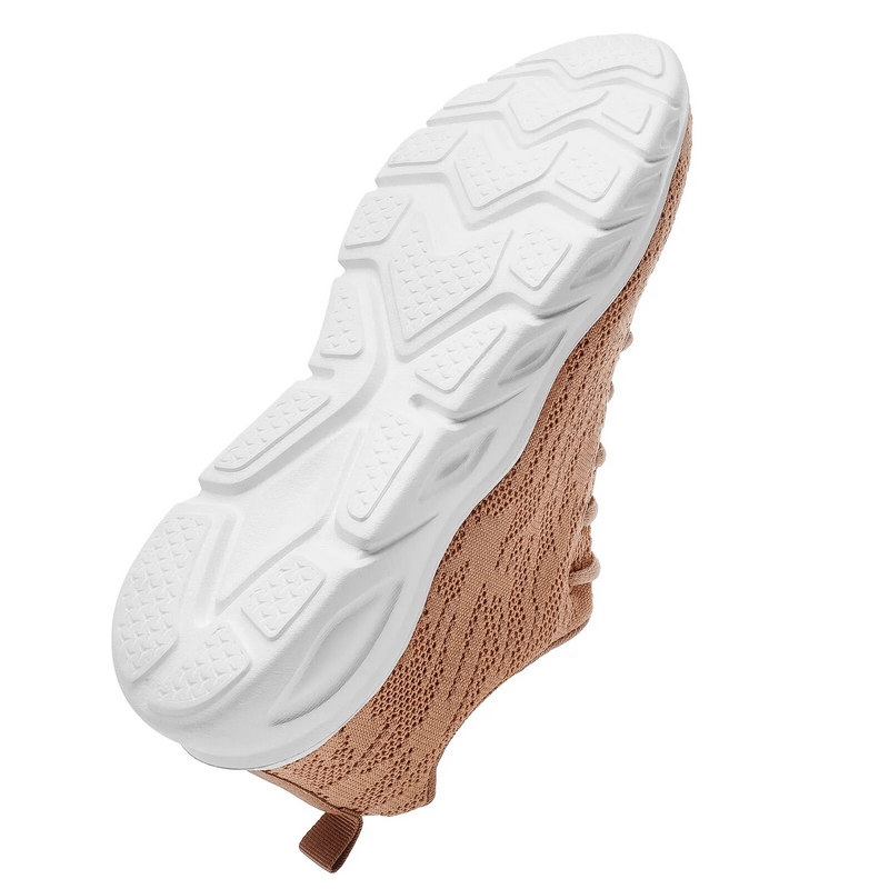 Sole view of Breathable Lace Up Lightweight Walking Sneakers for Men SF1639 showing tread pattern and air mesh upper.