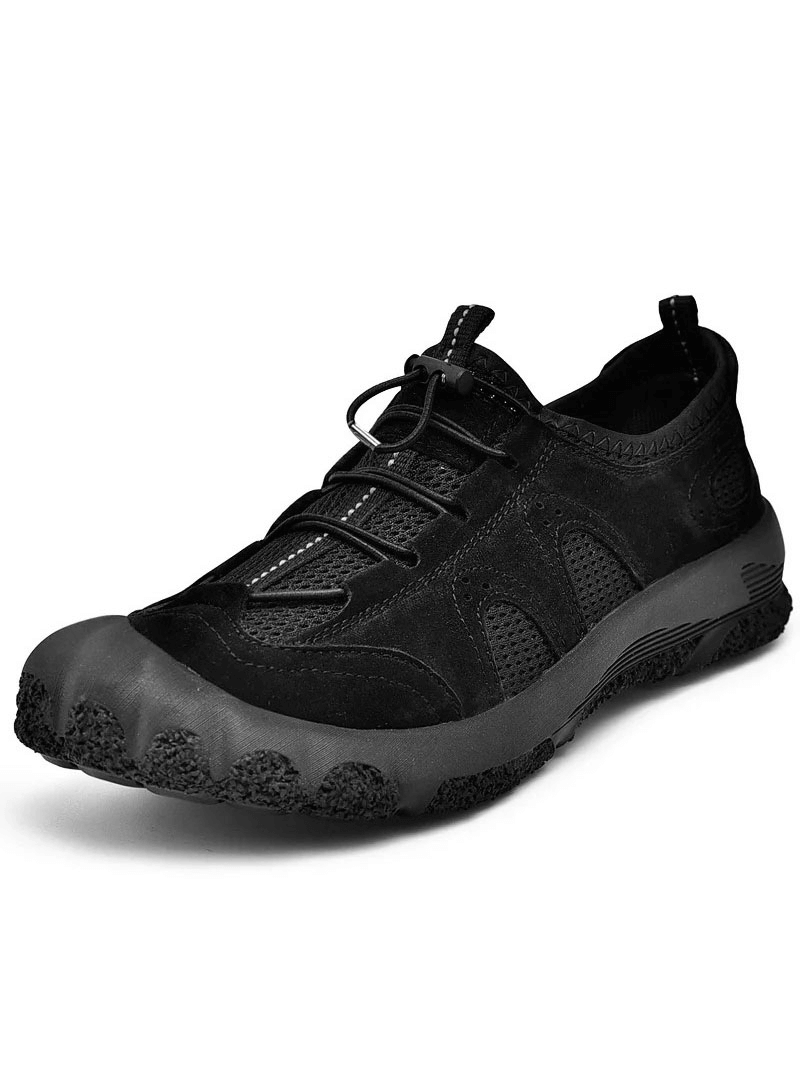 Atmungsaktive Leder-Wander-Sneaker mit verstellbarer Spitze – SF1853 