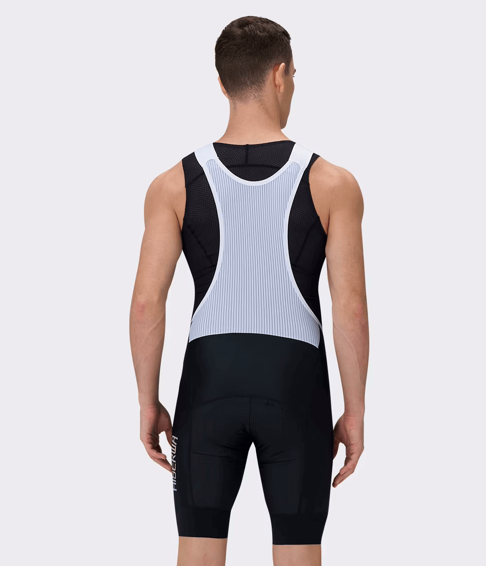 Man wearing Breathable Men's Pro Cycling Bib Shorts SF2589, designed for comfort and performance.