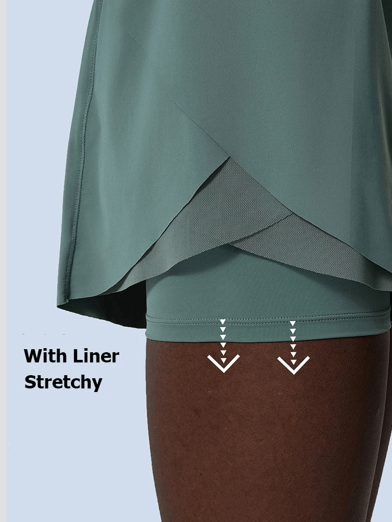 Close-up of breathable nylon gym wear with liner for women, showing stretchy fabric detail. Perfect for yoga and running.