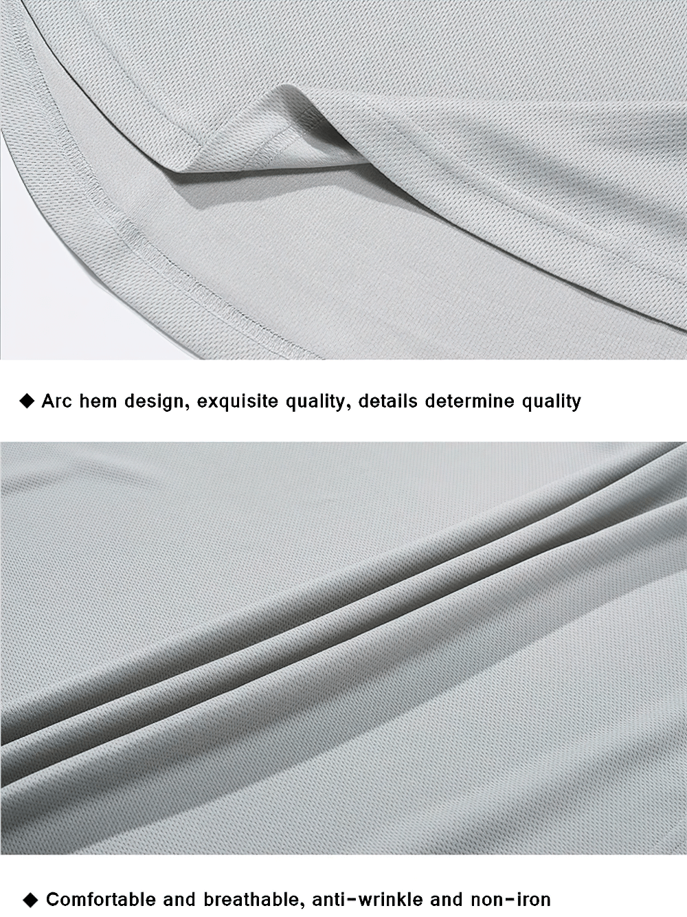 Close-up of breathable fabric details on Breathable Print Workout Tank Top for Men - SF4098, featuring arc hem design and comfort.