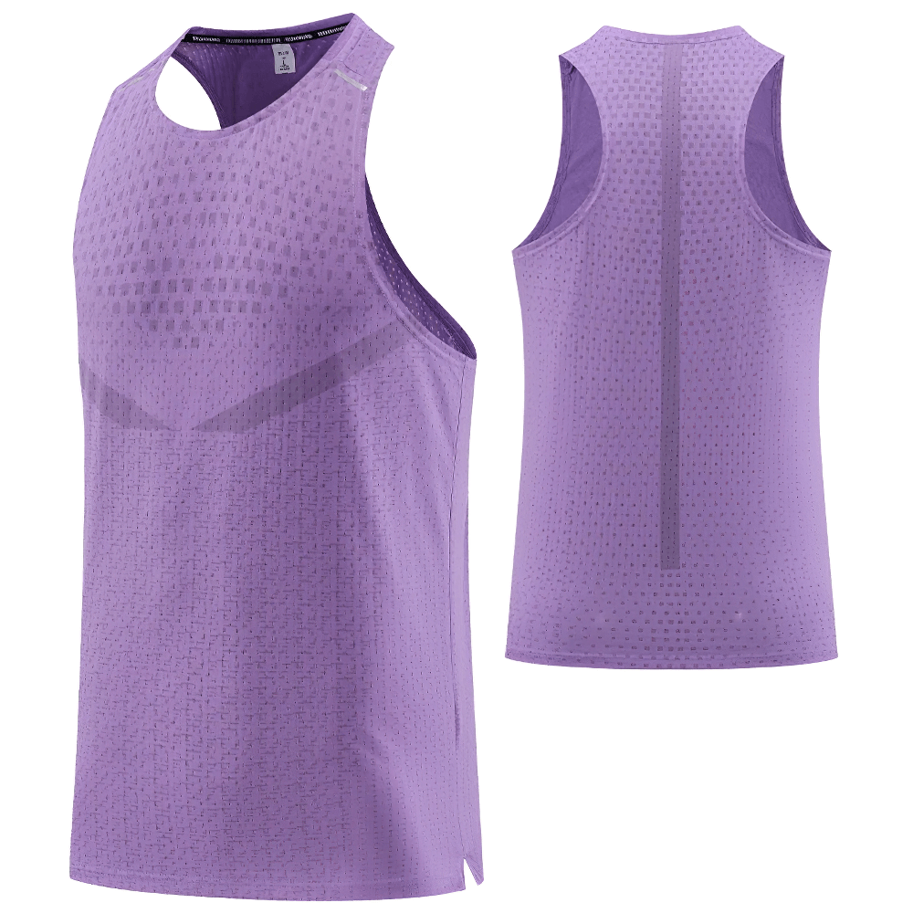 Breathable Running Tank Top for Training and Sports - SF4089 in purple, perfect for gym, outdoor workouts, basketball training, and travel.
