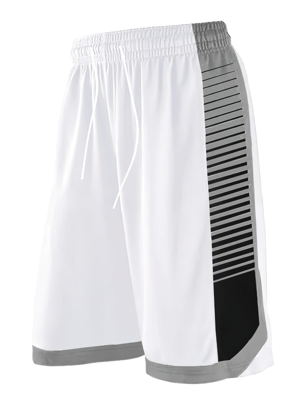 Alt Tag: Breathable Training Shorts with Stripe Panels - SF4457 men's quick-dry basketball running shorts with striped side panels