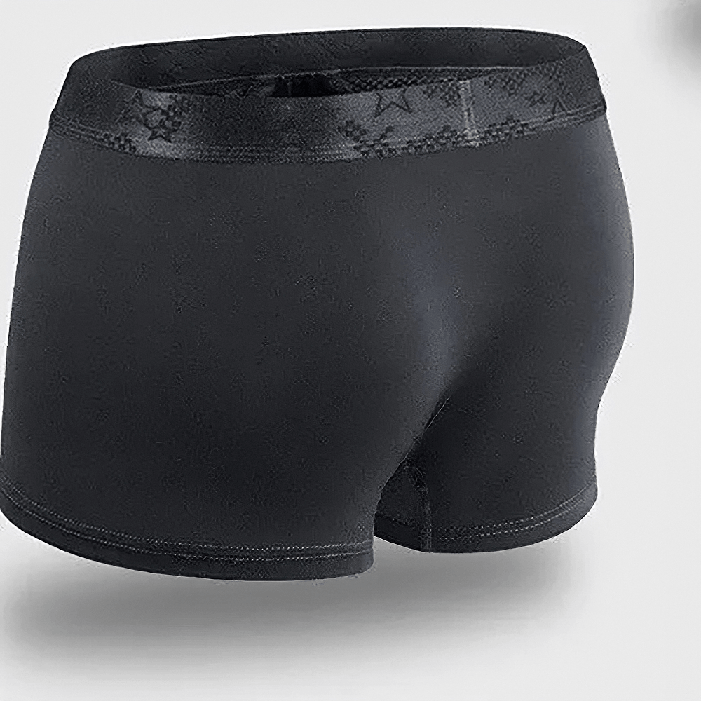 Breathable Trunk Underwear with Contour Front - SF4740 in black featuring a low-rise cut and elastic waistband.