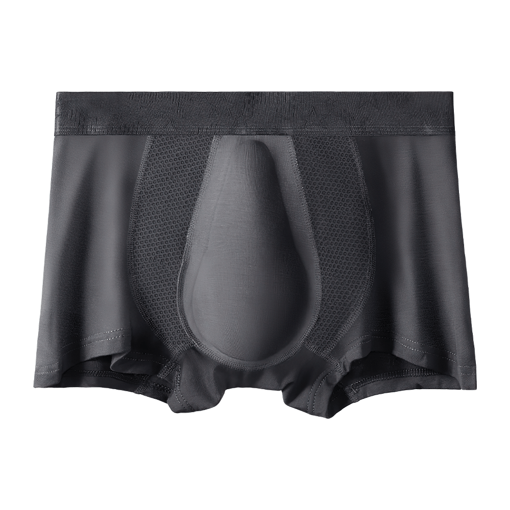 Breathable Trunk Underwear with Contour Front - SF4740 in black with mesh pouch and elastic waistband.