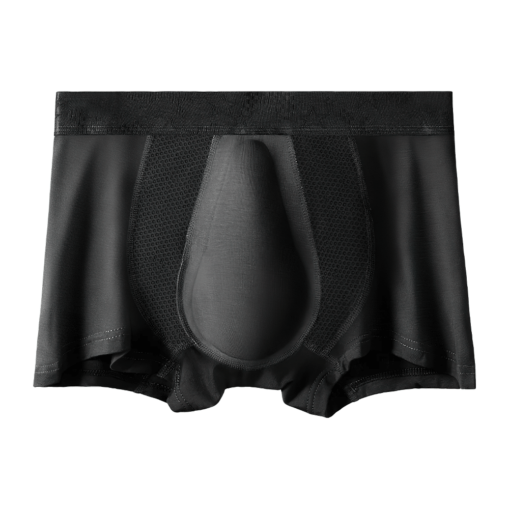 Breathable Trunk Underwear with Contour Front - SF4740 in black showcasing breathable mesh panels and sculpted design.