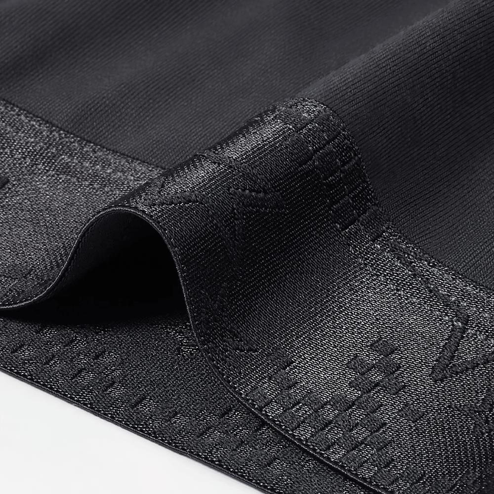 Breathable Trunk Underwear with Contour Front - SF4740 close-up of soft black fabric and elastic waistband detail.