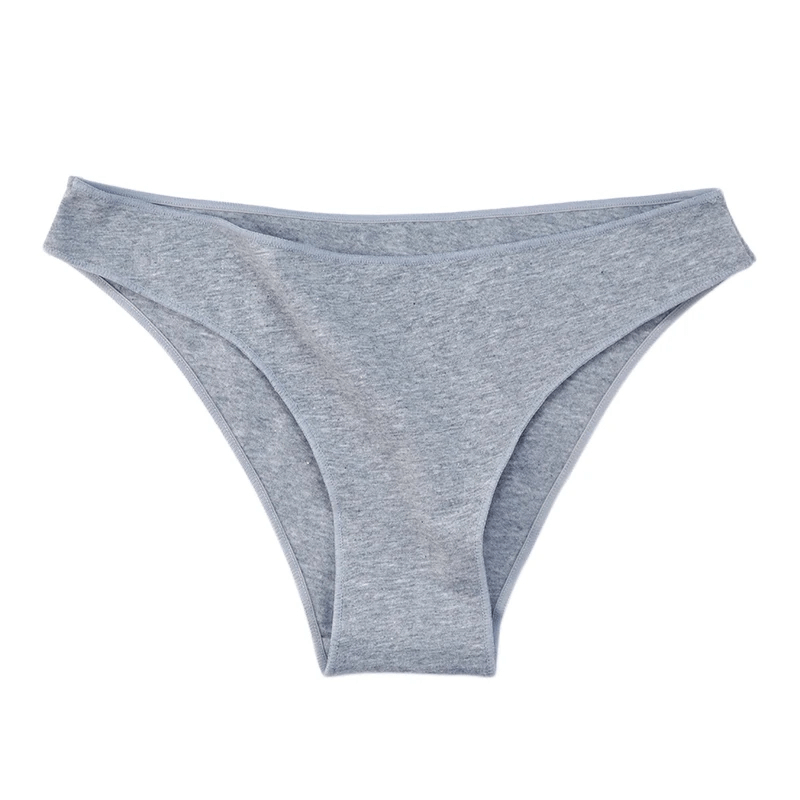 Breathable Women's sleek cotton low-rise briefs SF2178 in soft gray for comfort and style, ideal for everyday wear.