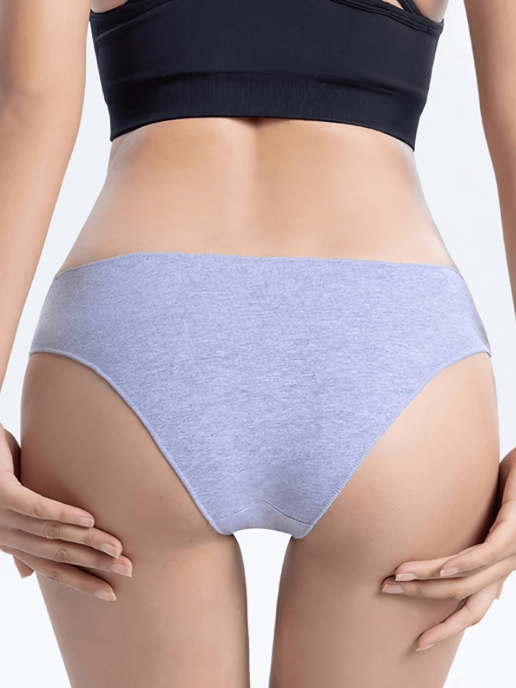 Back view of breathable women’s sleek cotton low-rise briefs SF2178, showcasing soft fabric and minimalist design for everyday comfort.