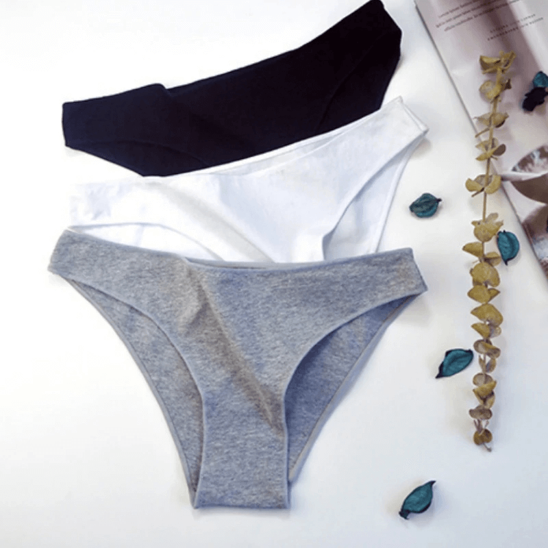 Breathable Women Sleek Cotton Low-Rise Briefs - SF2178