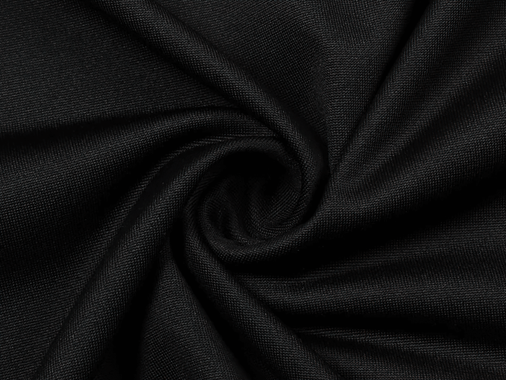 Alt Tag: Camo Compression Running T-Shirt For Training - SF4360 black compression fabric close-up, breathable stretch knit for gym, running, summer training