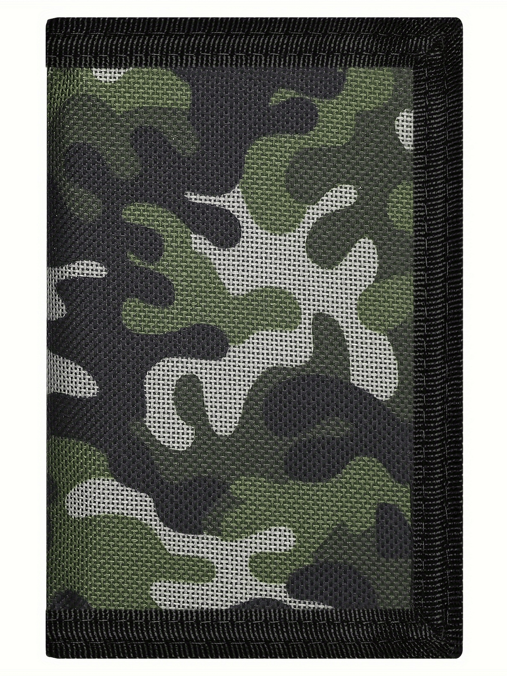 Camo trifold wallet with zip and chain, durable nylon, hook and loop fastening - SF2684.