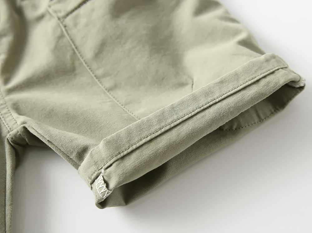 Close-up of Cargo Shorts With Pockets And Drawstring Design - SF3721 featuring durable fabric and adjustable hem for boys.