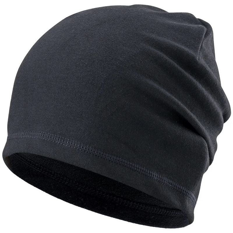 Casual Elastic Thermal Beanie in black for men and women, unisex warmth and comfort, breathable and durable design SF1693