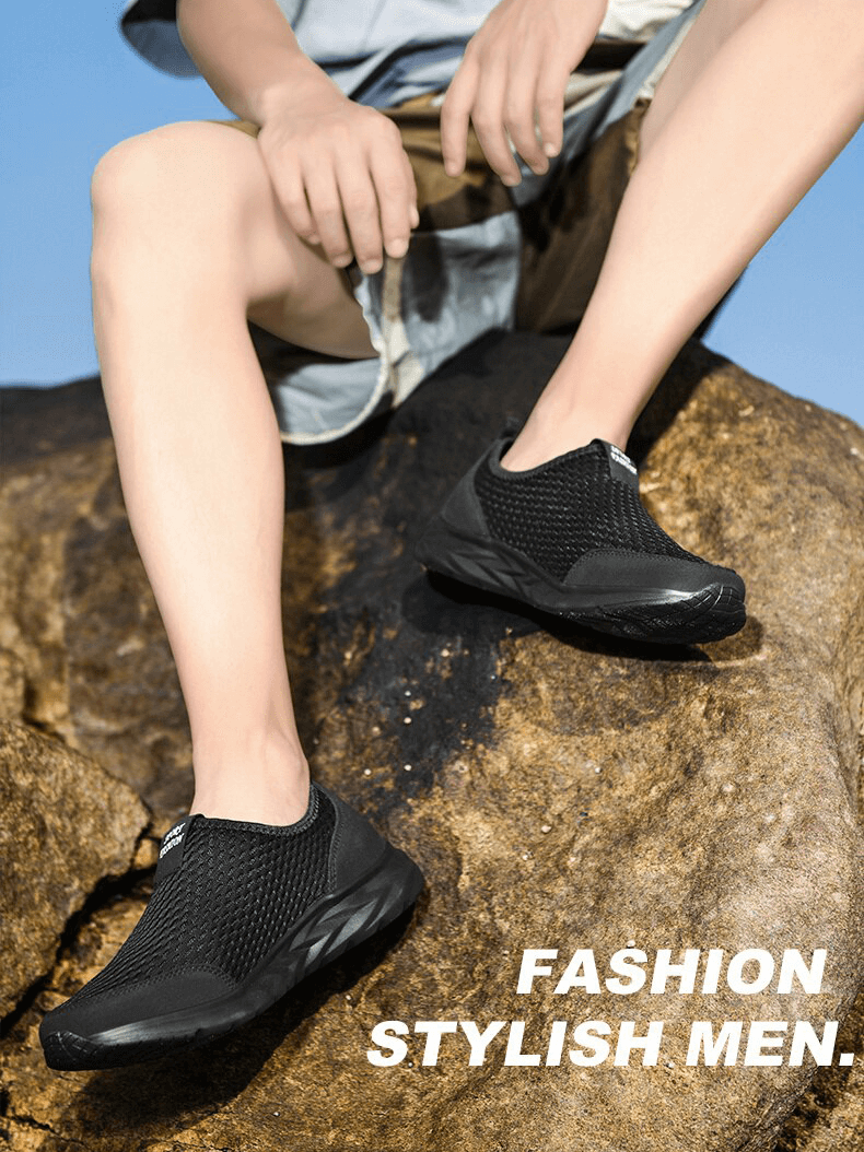 Casual Solid Color Light Mesh Shoes / Fashion Breathable Sneakers - SF1576
