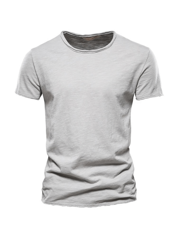 Casual solid color crew neck T-shirt for men, short sleeve, ideal for sports or casual wear, made of 100% cotton, style SF1785.