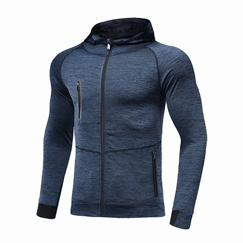Lässiges, einfarbiges Kapuzen-Sweatshirt mit Reißverschluss für Herren – SF1834 