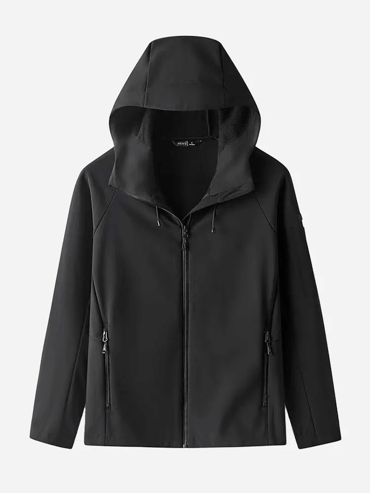 Casual Waterproof Men's Zipper Jacket with Hood - SF0689