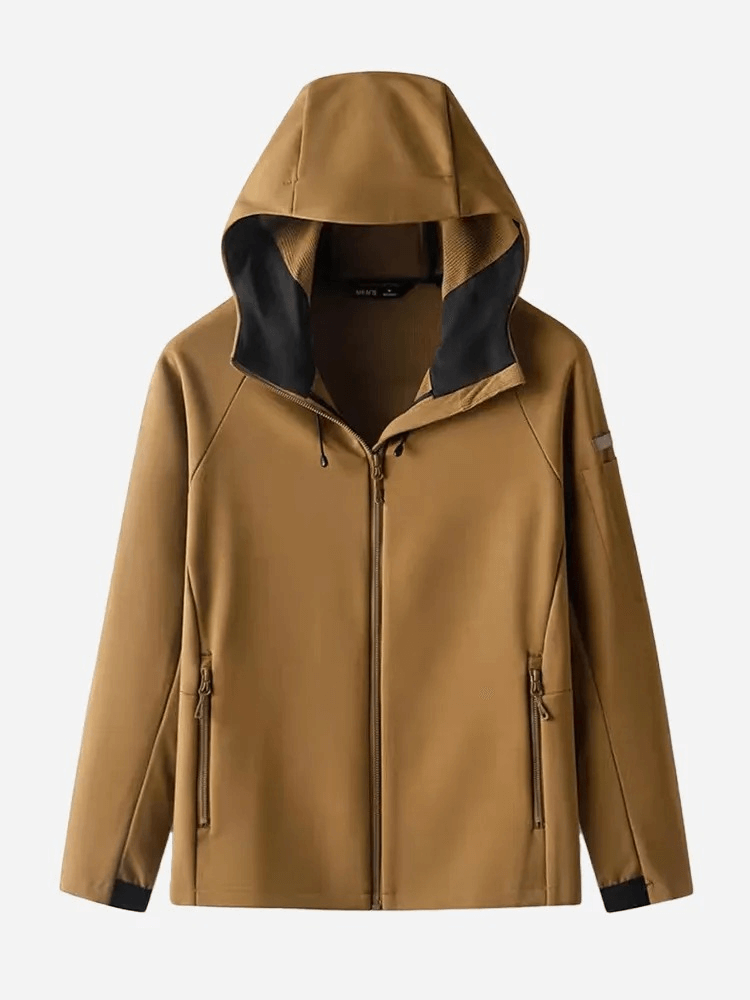 Casual Waterproof Men's Zipper Jacket with Hood - SF0689