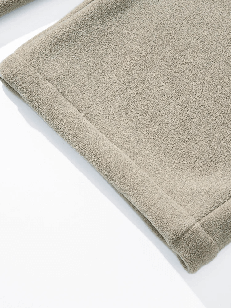 Close-up of beige fleece fabric on Casual Wide Fleece Sweatpants for Men, showcasing comfort and style. Product code: SF1970.