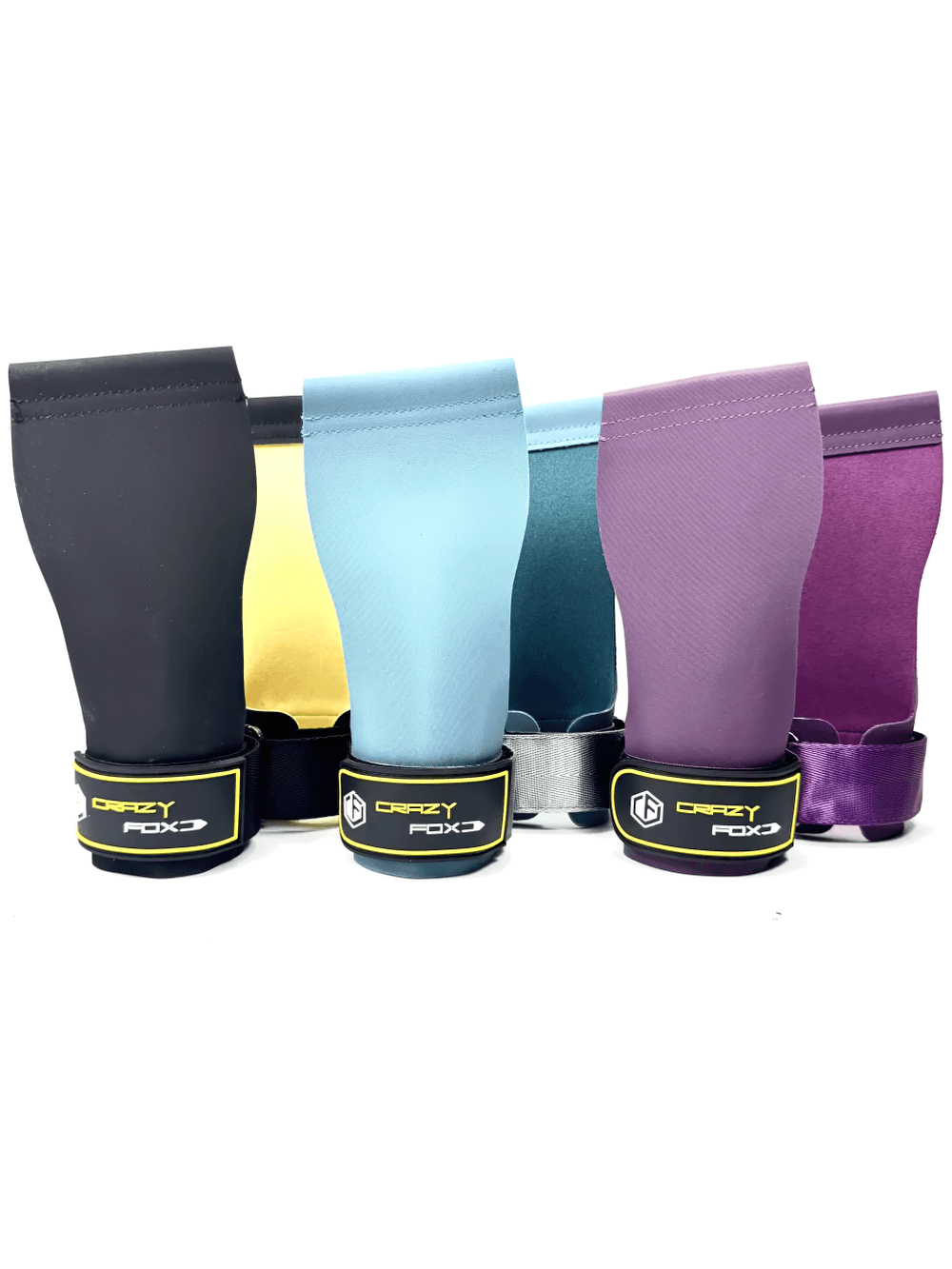 Variety of Chalk Grips for Weightlifting and CrossFit Training - SF3504 in multiple colors with secure Velcro closure.