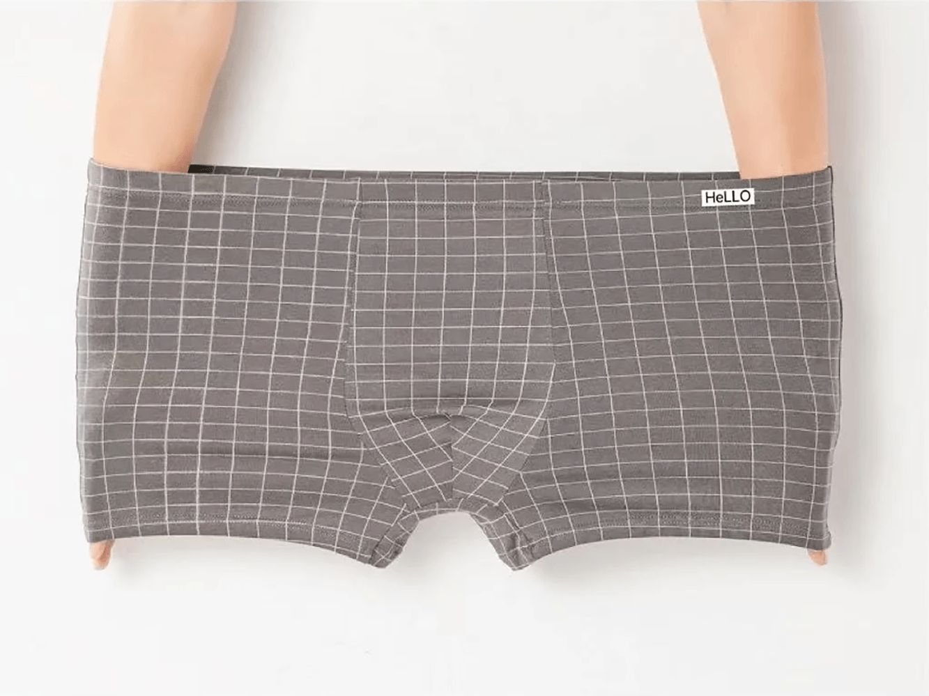 Checked Male Boxers with Everyday Stretch Fit - SF4673 showcasing a classic plaid design and comfortable fit.
