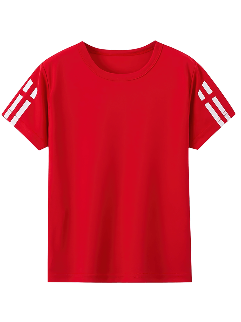 Kids' quick-drying red sports tee with short sleeves, ideal for active play. Features moisture-wicking fabric for comfort. SF3126