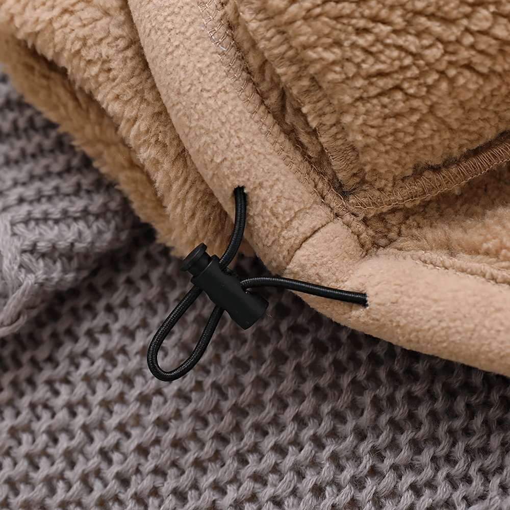 Close-up of soft fleece lining on Children's Thickened Fleece Hooded Jacket - SF3595, showcasing warmth and texture.