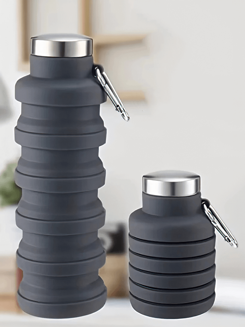 Collapsible Silicone Water Bottle for Hiking - SF3485 in two sizes